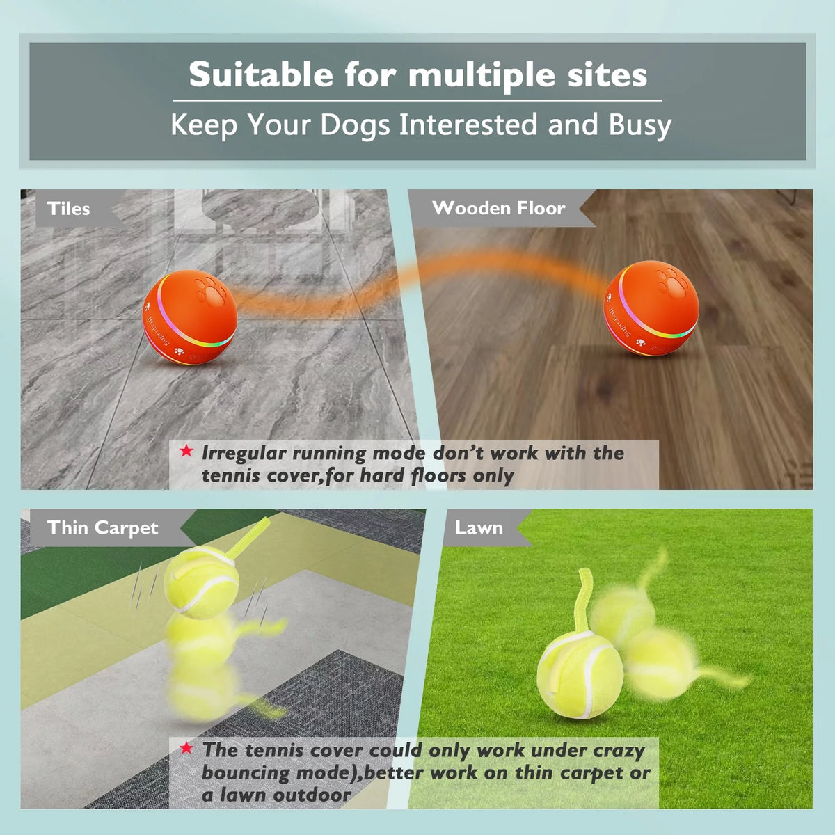 Interactive Dog Ball Toys, USB Rechargeable L54097