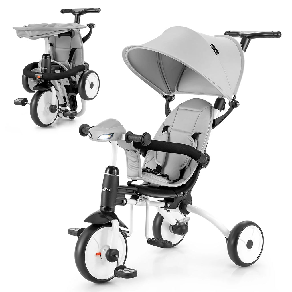 Folding Baby Tricycle Toddler Bike Stroller Gray N570