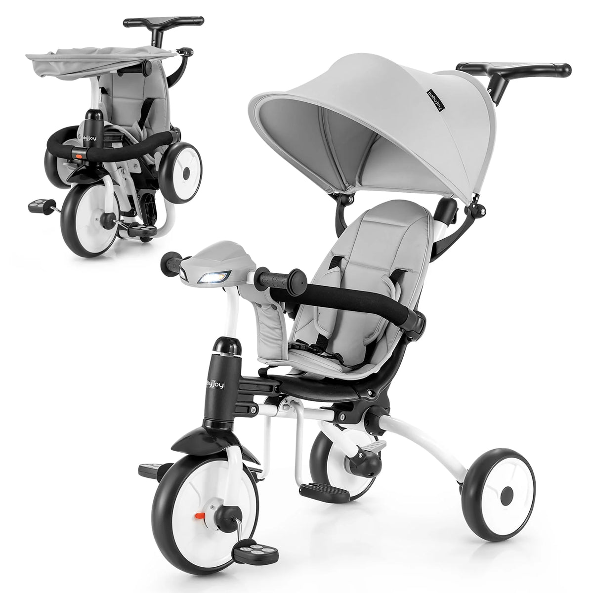 Folding Baby Tricycle Toddler Bike Stroller Gray N570