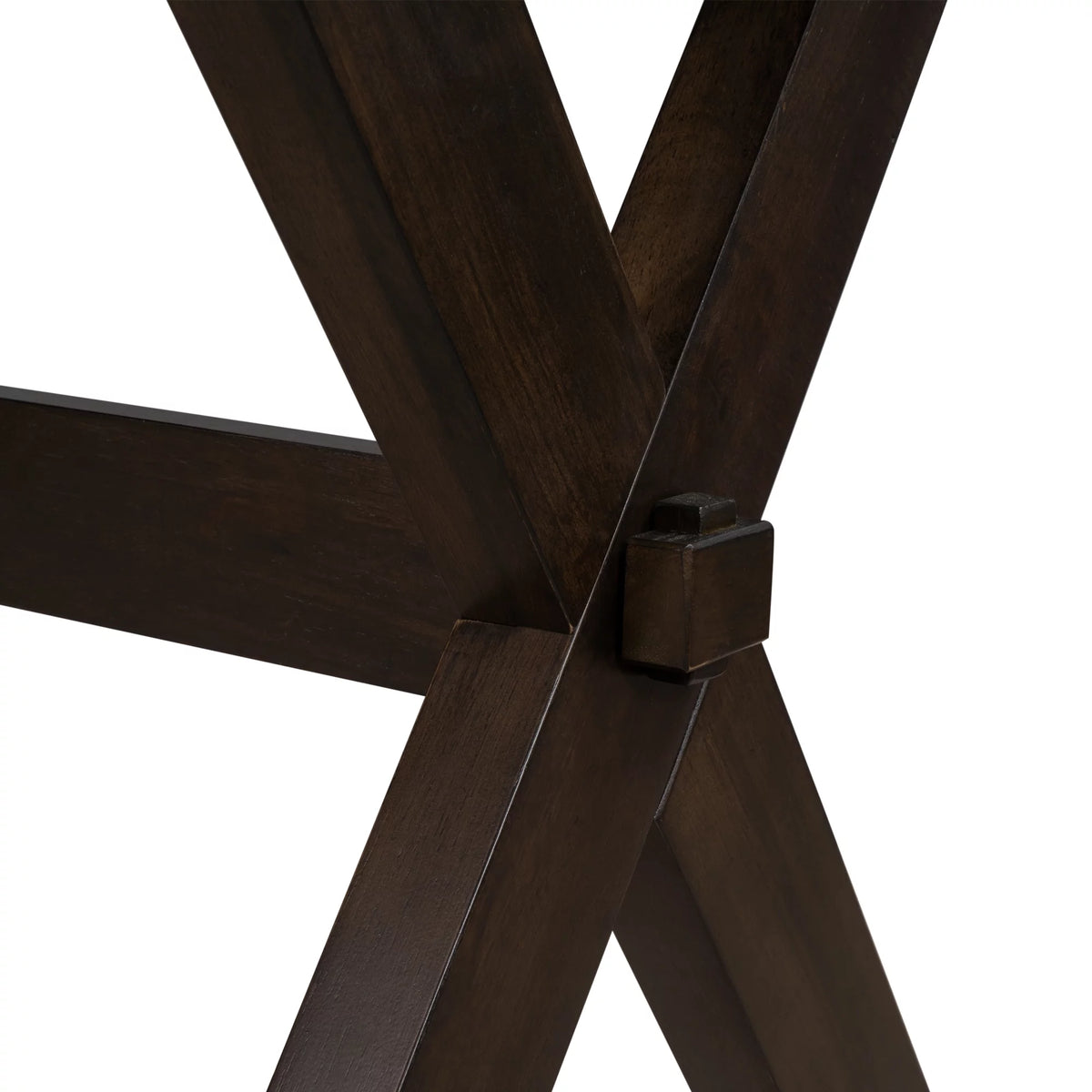 Farmhouse Rustic Wood Dining Table with X-shape Legs, Brown S427849