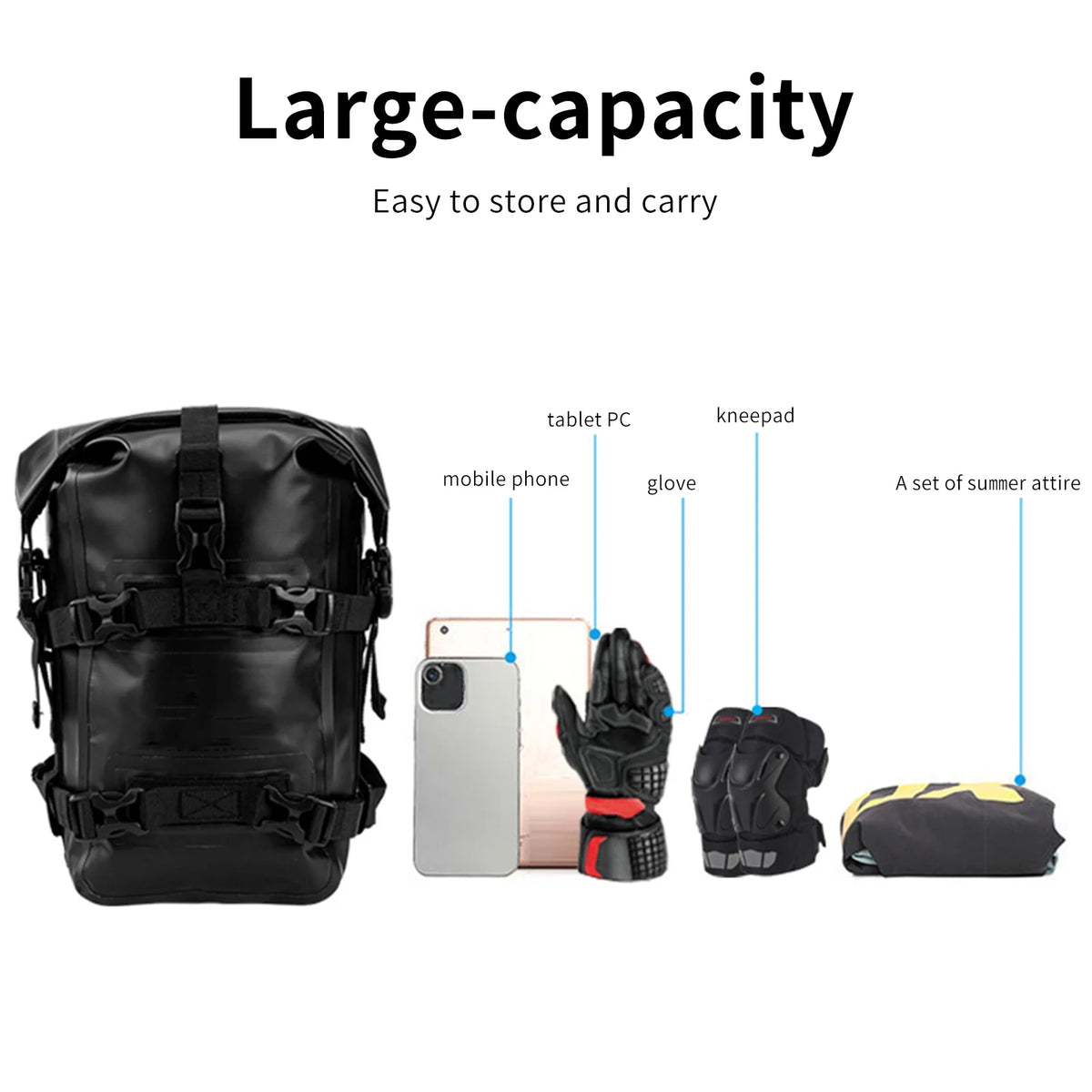 Motorcycle Frame Bag Motorbike Side Bag Full Waterproof 8L R9685