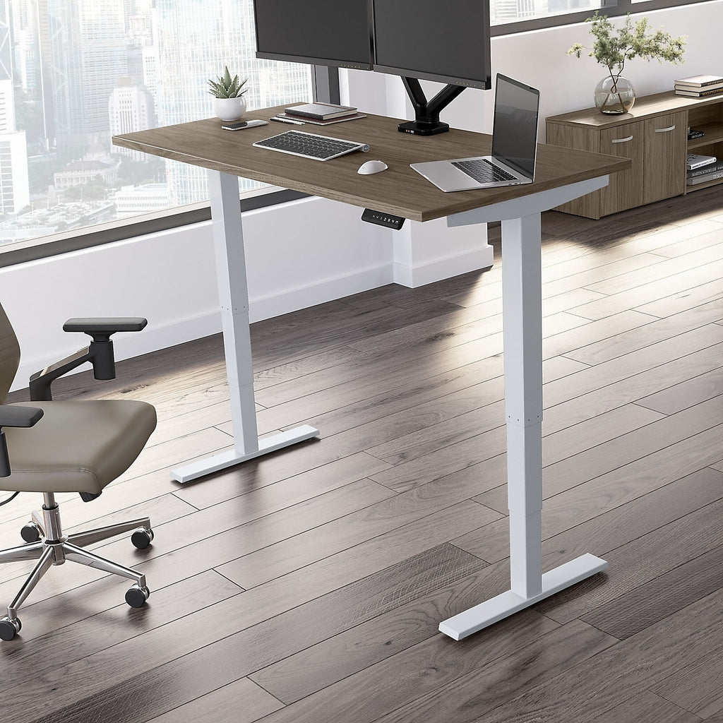 Adjustable Desk in Modern Hickory D487686