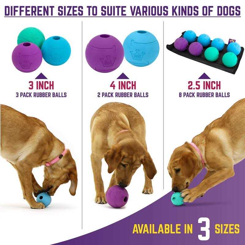 Dog Fetch Balls Natural Rubber Toy 4 inch X148