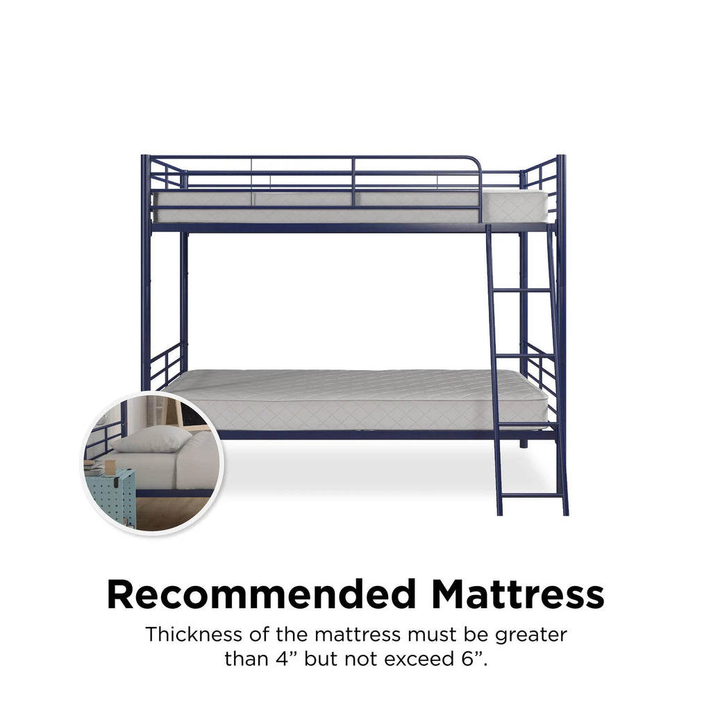 Blue Twin over Twin Metal Bunk Bed F641033