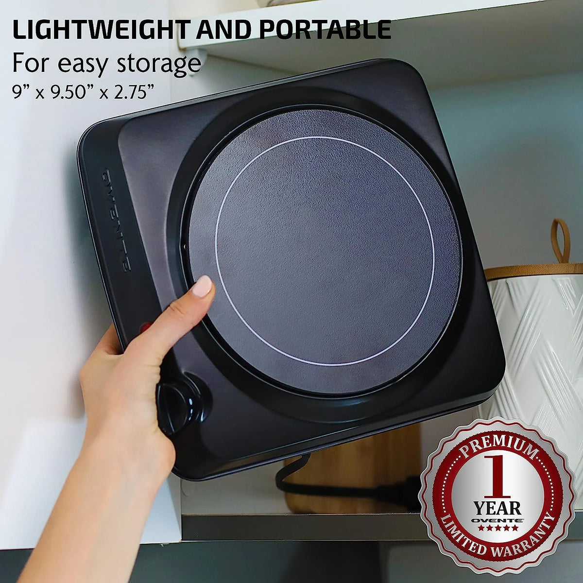 Black Infrared Single Burner Electric Hot Plate B547