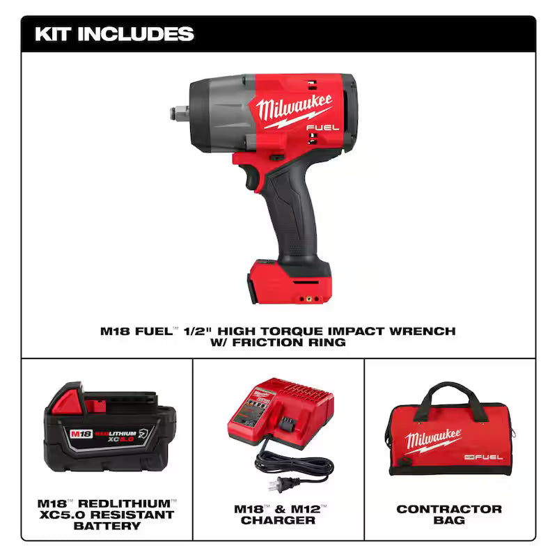 18V Brushless Cordless 1/2 in. and 3/8 in. Impact Wrench Kit R199