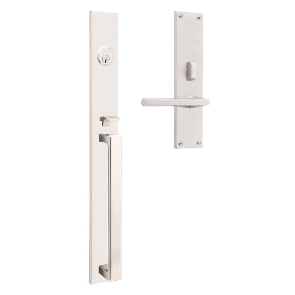 Satin Nickel Single Cylinder Mortise Handleset Q6488
