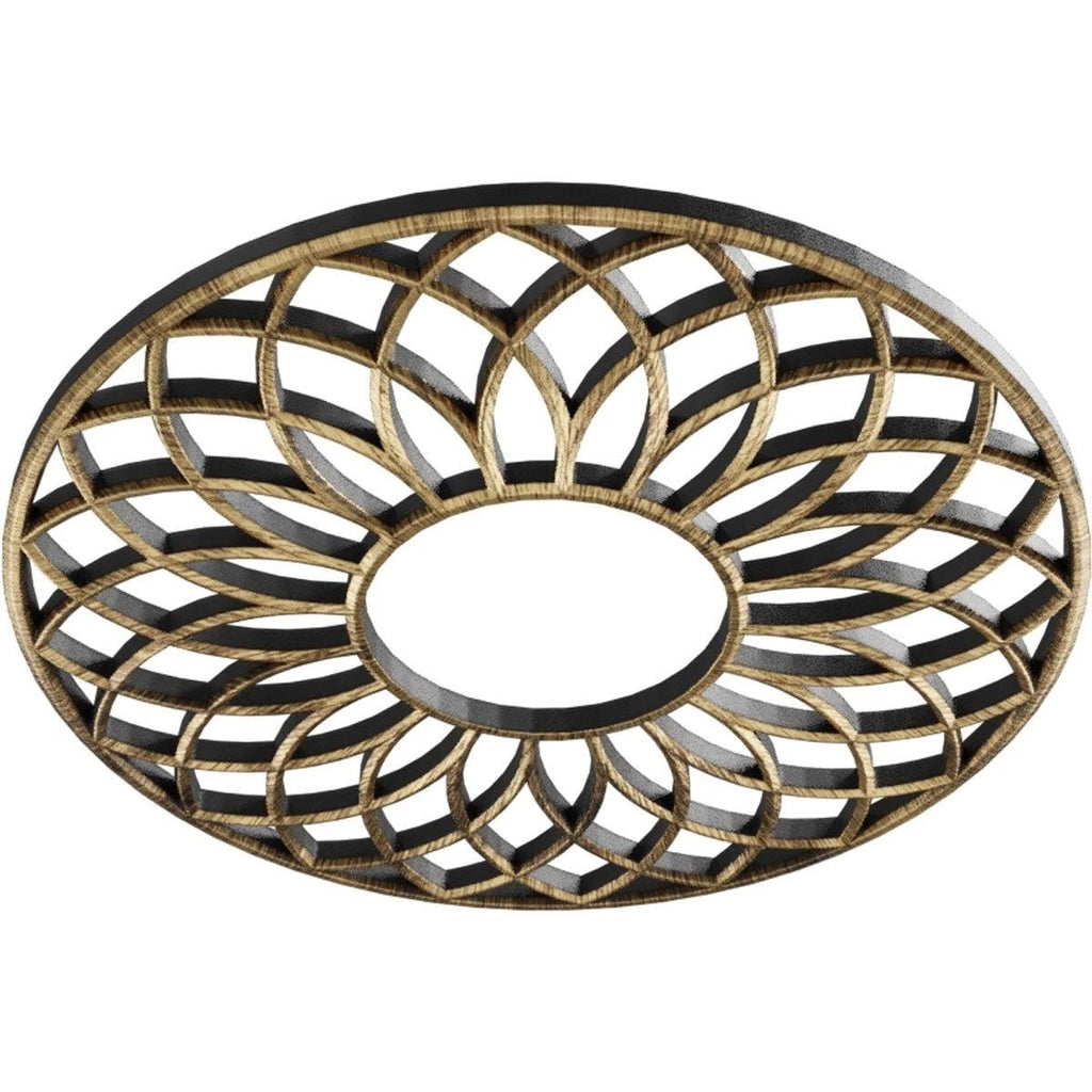 22x22OD x 7 1/2x22ID x 3/4x22P PVC Ceiling Medallion F1808