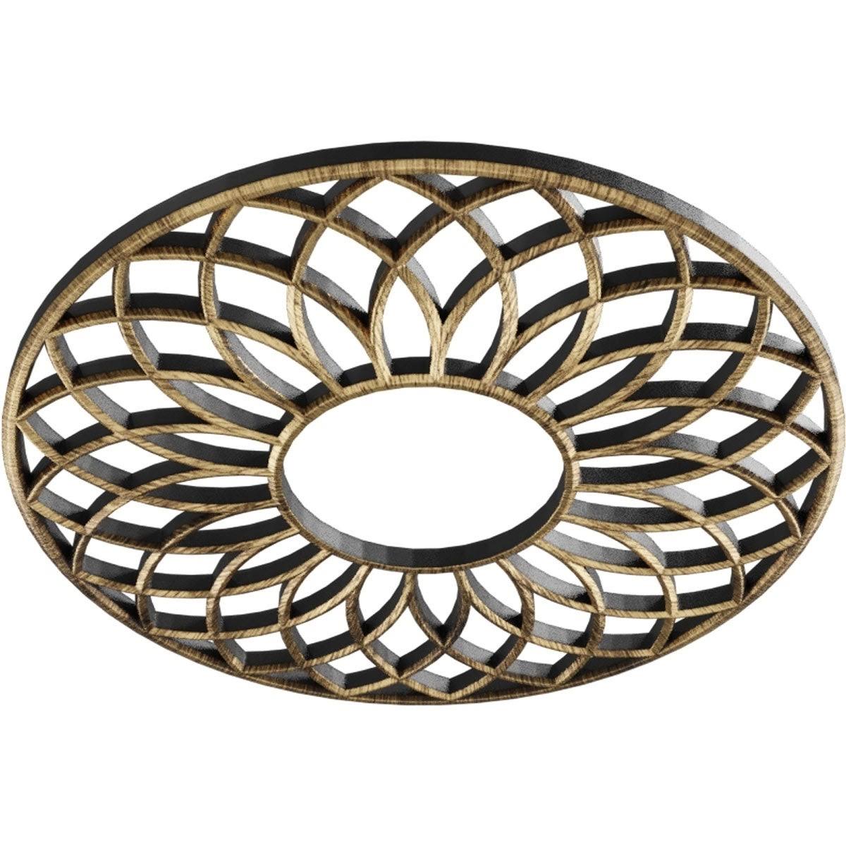 22x22OD x 7 1/2x22ID x 3/4x22P PVC Ceiling Medallion F1808