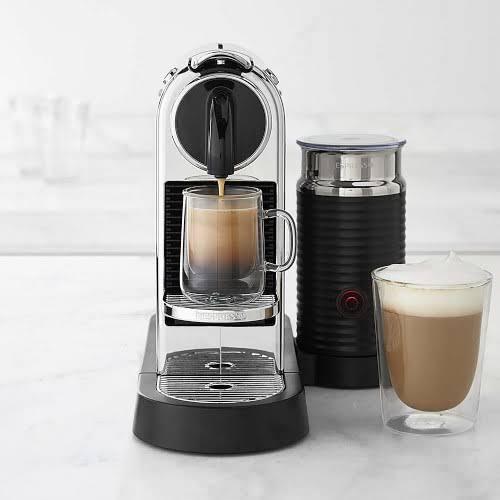 Chrome Espresso Machine with Milk D4254