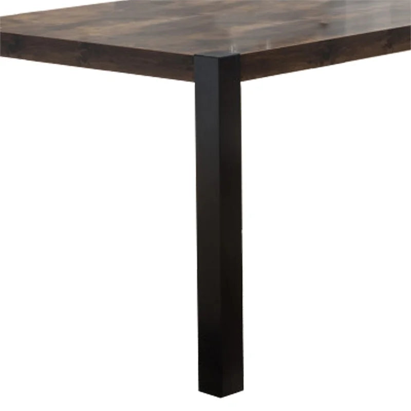 60 Inch Two Tone Dining Table with Block Legs J50782