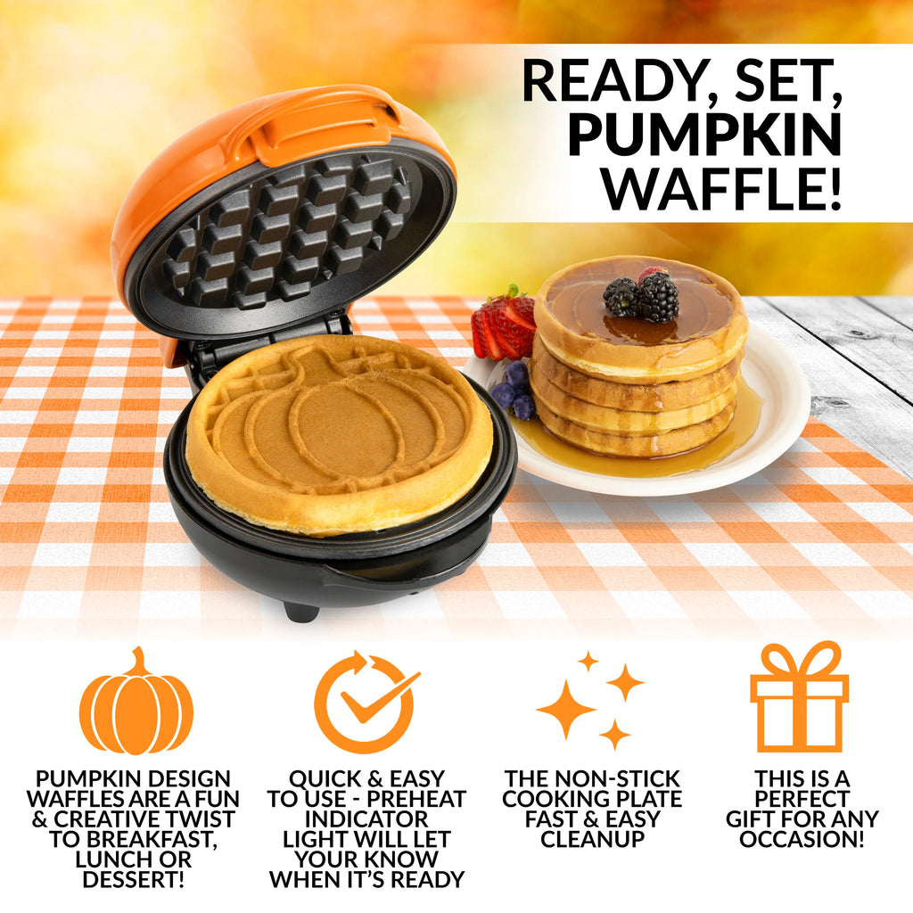 Personal Electric Pumpkin Waffle Maker Z81453
