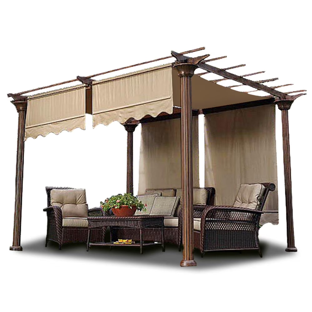 2 Pcs 15.5x4 Ft Canopy Cover Replacement with Valance Tan H724980