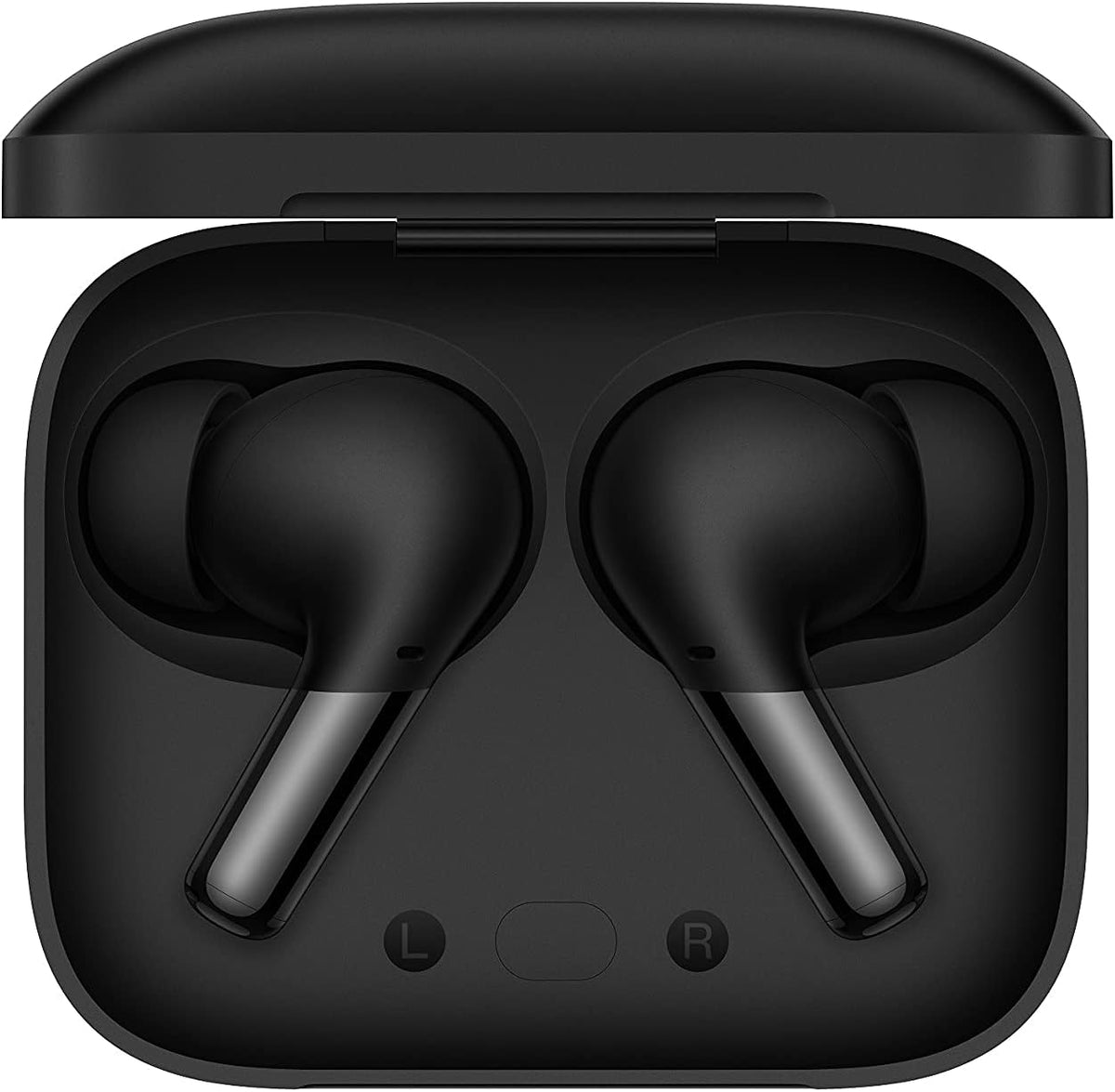 Matte Black Wireless Earbuds with Charging Case L1985