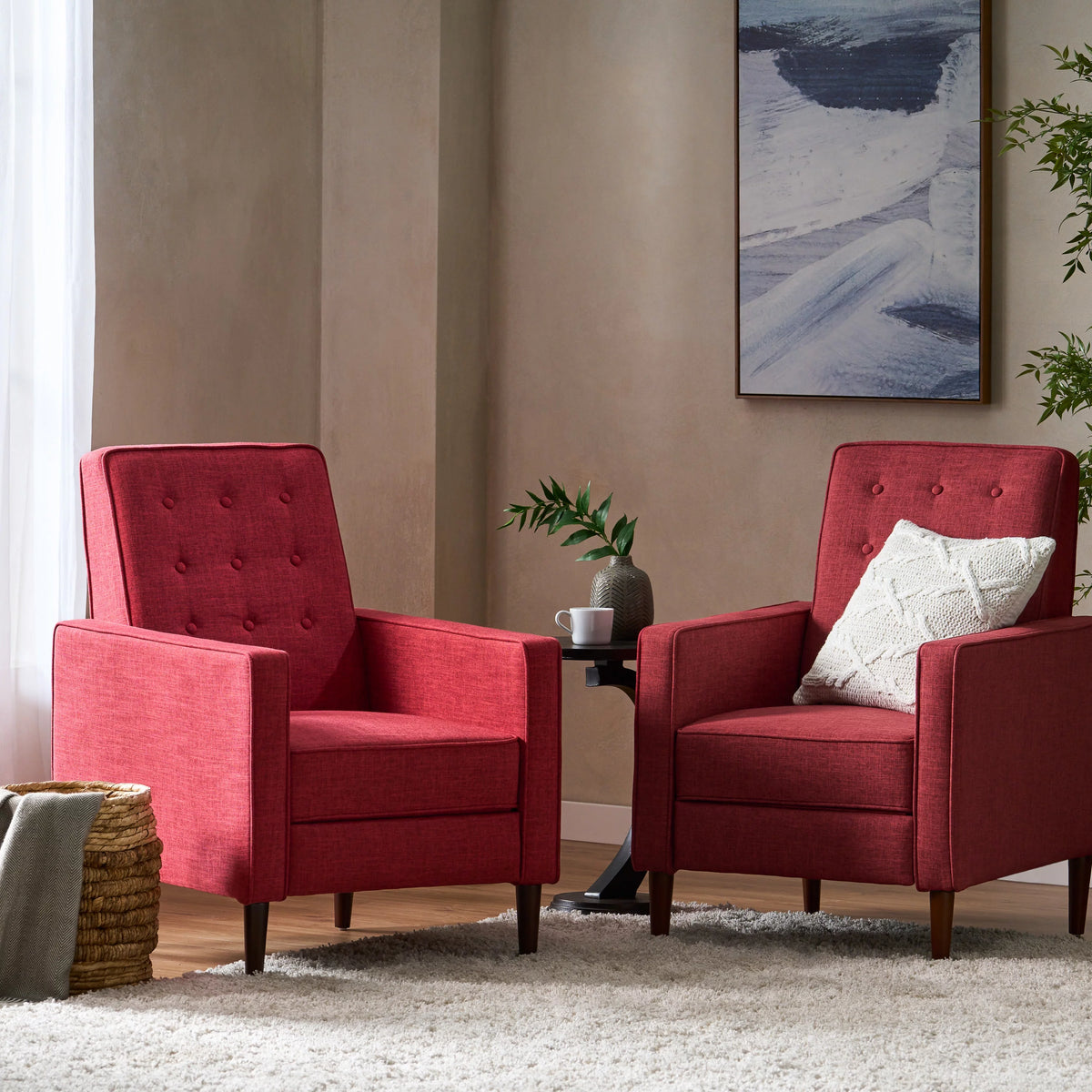 Set of 2 Tufted Recliners T543
