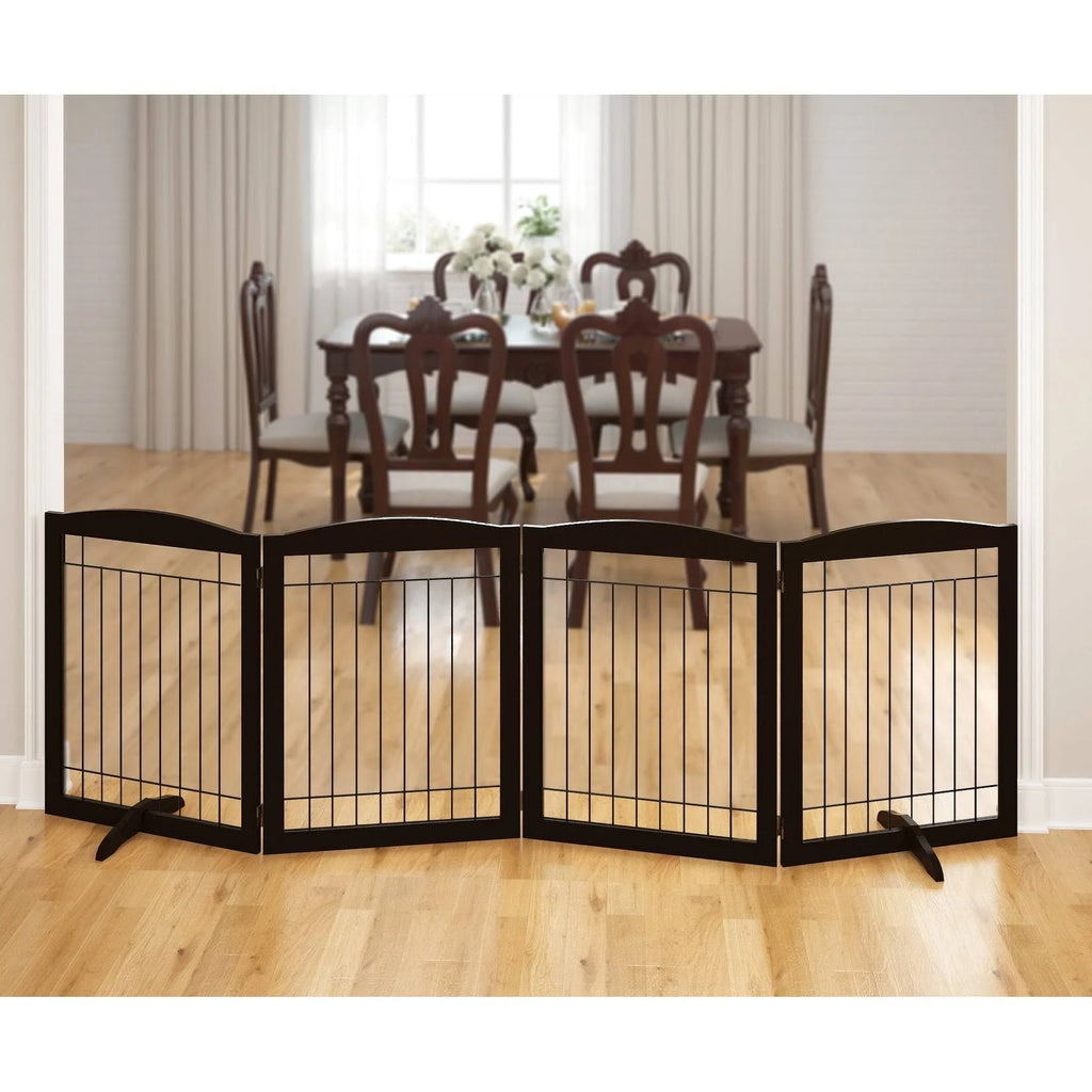 96-Inch Extra Wide Freestanding Foldable Wire Pet Gate T3140